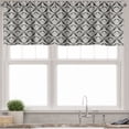 thumbnail image 3 of Ambesonne Abstract Valance & Curtain, Intricate Circular Shapes, 55"x45", Charcoal Grey Eggshell, 3 of 7