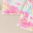 thumbnail image 6 of Toddler Girl 2T 3T 4T 5T Summer Outfits 2Pcs Clothes Floral Print Short Sleeve Tee Casual Knit Shorts Set Kaprioy, 6 of 6