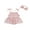 Pink, variant on Rovasas Baby Girl Romper Dress Sleeveless Embroidery Jumpsuit Headband
