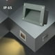 thumbnail image 2 of Lámpara de pared LED empotrada para exteriores, luz cálida/fría, IP65, impermeable, empotrada para escaleras, pasillos, porches, patios, 3 W, 5 W, 2 of 5