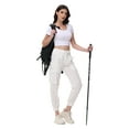 thumbnail image 6 of Pdbokew Women's Cargo Hiking Pants Lightweight Quick Dry Fit Comfy Athletic Casual Outdoor Trip Pockets Elastic Waistband White M, 6 of 7