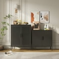 thumbnail image 6 of New Metal Storage Cabinet with 2 Doors and 2 Adjustable Shelves, Steel Storage Cabinet, Metal File Cabinet for Home Office School Gym, Black, 6 of 9