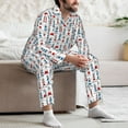 thumbnail image 7 of Naloa Lighthouse And Beacon Men’s Pajamas Set - Long Sleeve Button Down Sleep Shirt and Pajama Bottoms Sleepwear Set-X-Large, 7 of 7