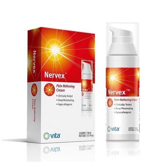 Vita Sciences Nervex, Topical Neuropathy Support Cream with Capsaicin for Feet and Hands, 1.7 oz