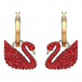 thumbnail image 1 of Rose Gold Black White Pearl Gradient Swan Earrings for Girlfriend Valentine's Day Gift, 1 of 1