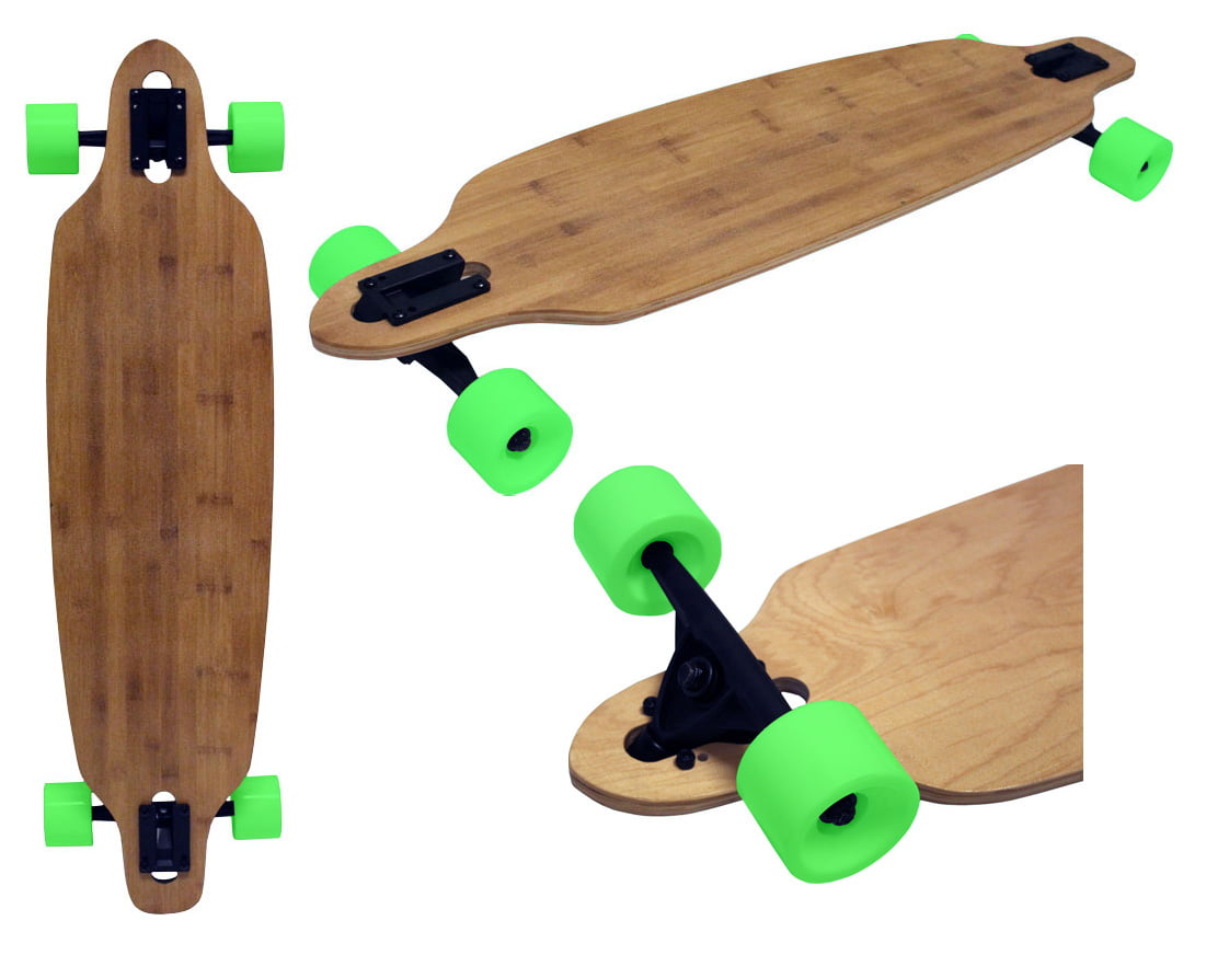 Bamboo longboard skateboard complete drop through cruiser thru flex board V_LAM 