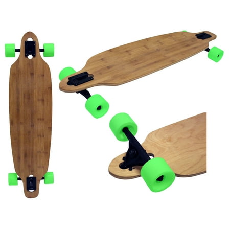 BAMBOO DROP THROUGH THRU LONGBOARD SKATEBOARD COMPLETE 9 in X 36