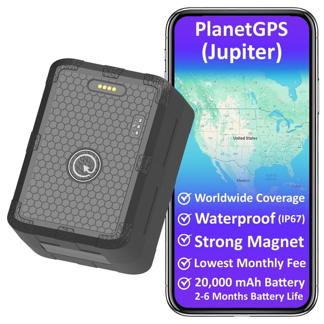 Rastreador GPS PlanetGPS Jupiter magnético impermeable para vehículos