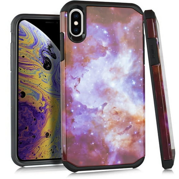 iPhone Xs Max Case, STARSHOP Drop Protection Dual Layers Phone Cover - Stardust