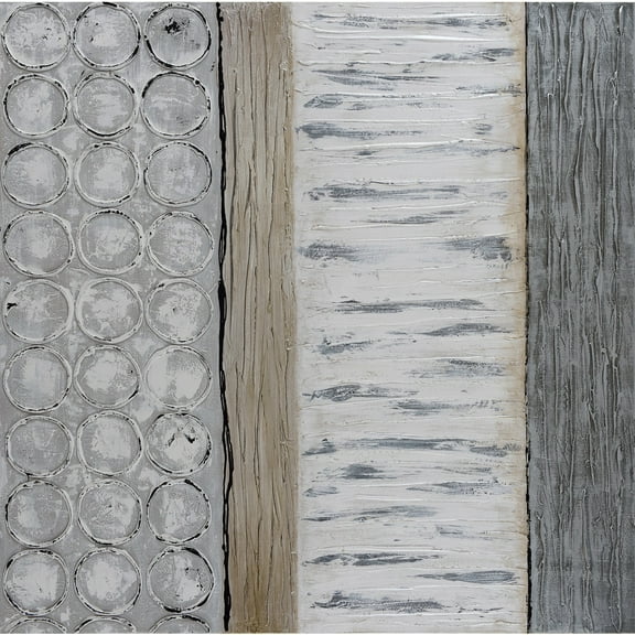 Empire Art Direct Peaceful Grey Textured Metallic Hand Painted Wall Art, 48" x 48" x 2", Ready to Hang