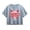 CHAMBRAY BLUE, variant on Instant Message - Baseball Cleveland - Youth Girls Boxy T-Shirt