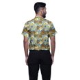 thumbnail image 3 of BESTMAN Chemise en Coton pour Hommes Manches Courtes Col Mandarin Imprimé Chemise Décontractée, 3 of 5