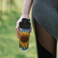 thumbnail image 6 of Logiee Sky Golden Sunflower Field Print Water Bottle,18oz Sports Insulated Kettle for Cycling Gym Basketball Outdoor, Suitable as a Present, 6 of 7