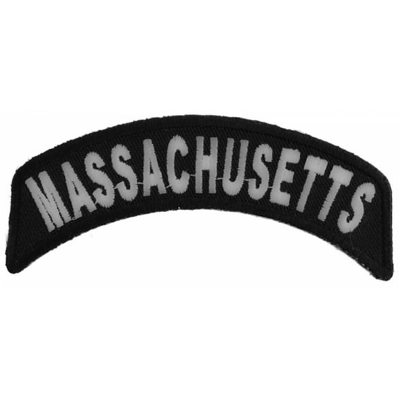Massachusetts Patch Iron on State Rocker