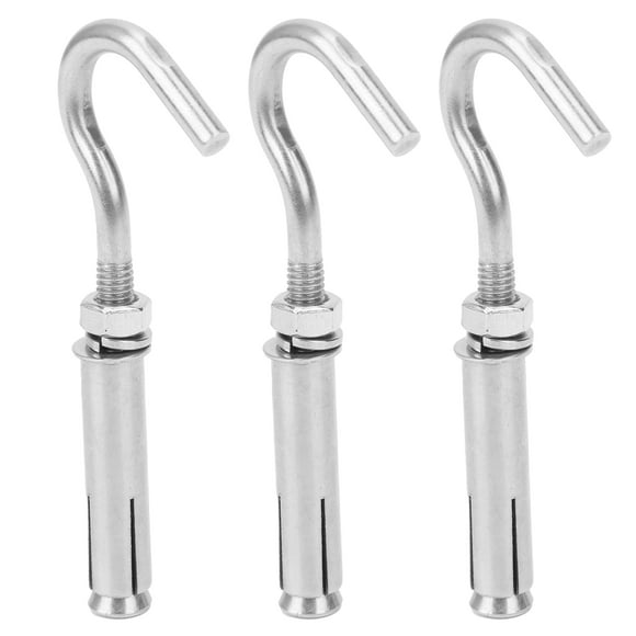M6 Expansion Screw Hook, Convenient Anti-slip Wall Expansion Screw Hook for Lightweight Concrete for Porous Brick for Natural Dense Stone for Solid Brick
