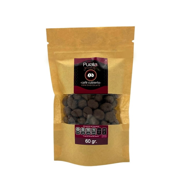 Grano de Café Cubierto de Chocolate con Leche Puralia Gourmet 60 g Puralia Cafe con chocolate 60g