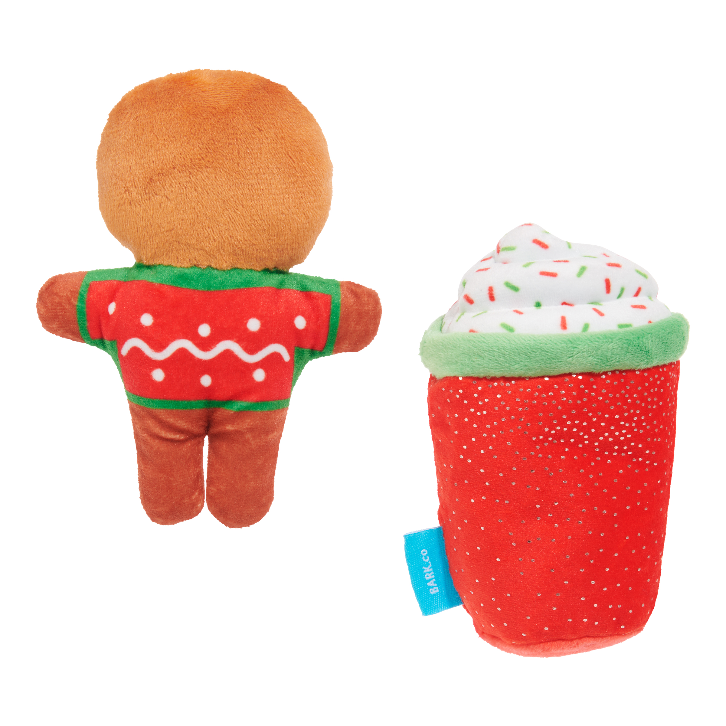 BARK Ginger Brew Crew 2 Piece Plush Dog Toy