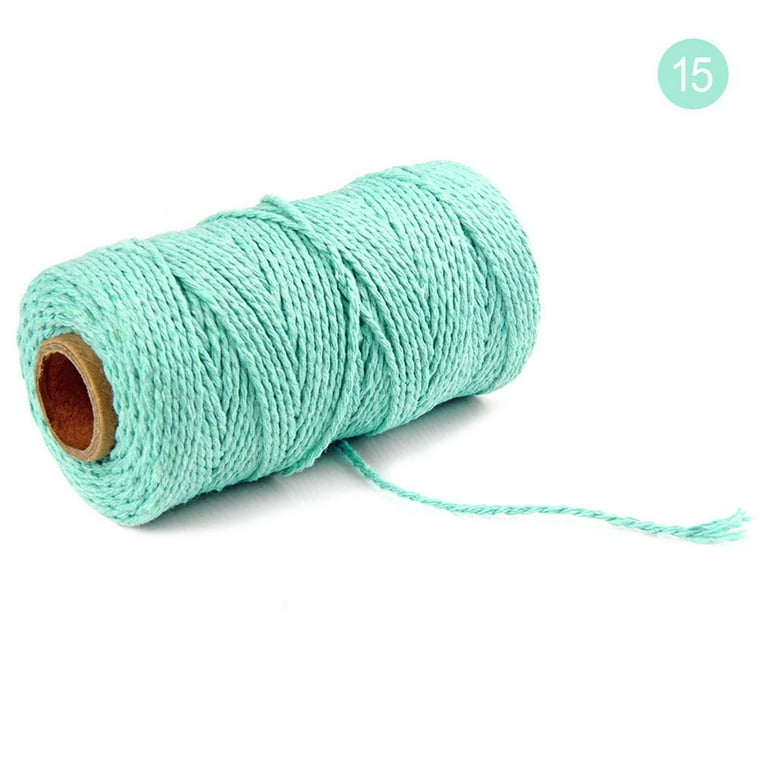 Twine for Crafts 100m Long/100Yard Pure Cotton Twisted Cord Rope Crafts Macrame String String for Crafts, Women's, Size: 3.94*3.94*1.57, Blue