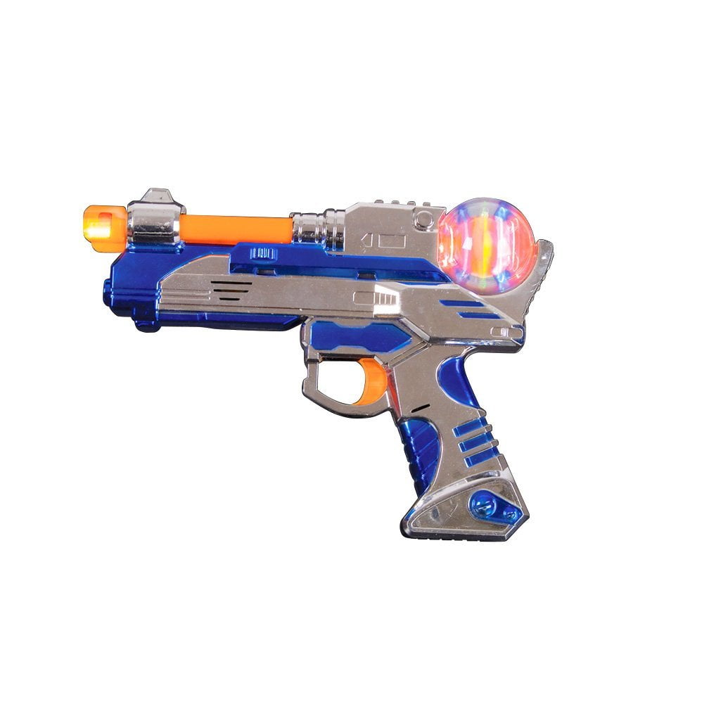 Spinning Pistol Light Up Toy, Gun Measures 8.7 inches By Rhode Island