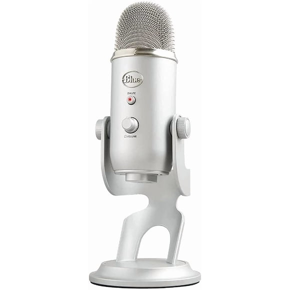 Micrófono reacondicionado Blue Yeti USB para grabación y transmisión - plateado