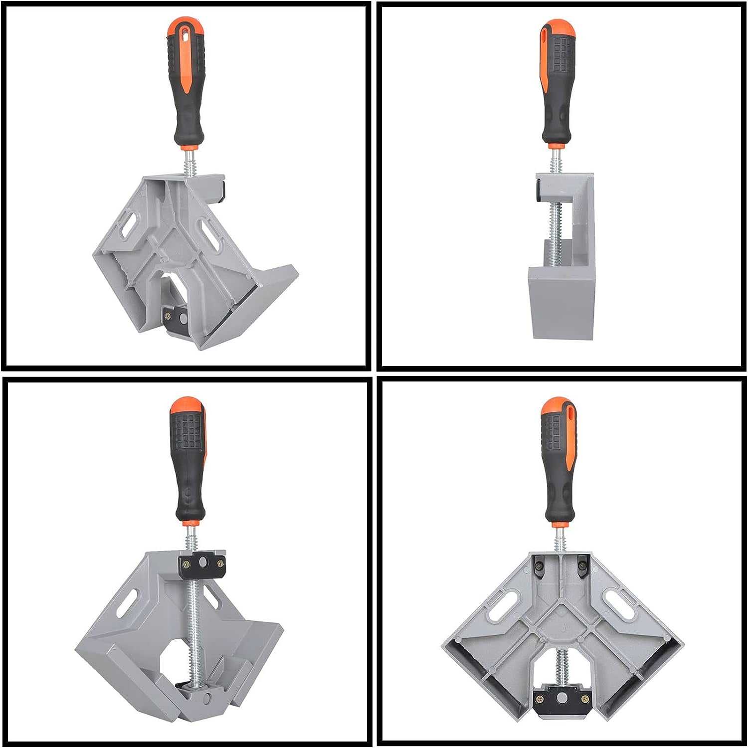 Handdo 90 Degree Right Angle Clamp with Adjustable Swing Jaw for Wood and Metal Clamping 4 Pieces