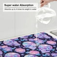 thumbnail image 5 of Xecao crystal Skull flower patten Microfiber Dish Drying Mat,Absorbent Dish Drainer Kitchen Counter,Super Absorbent Dish Drying Pads 18×24 Inch, 5 of 7