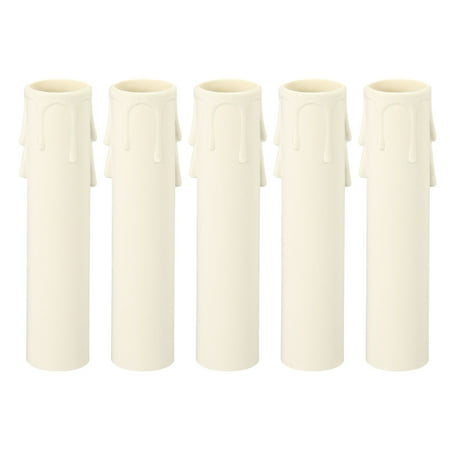 

Uxcell Candle Socket Covers Plastic Sleeves Candelabra Base Accessories 4.1 Height White 5pcs
