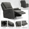 thumbnail image 6 of KIGOTY Rocking Recliner Chair, 360 Swivel Recliner with Massage and Heating, Dark Grey, 6 of 7