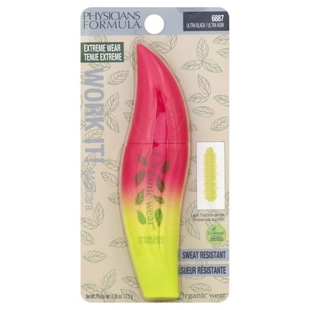 Physicians Formula Organic Wear Workit Mascara, 6887 Ultra Black, 0.26 Oz.
