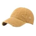 thumbnail image 3 of Ripped Distressed Baseball Cap Women Men Summer Adjustable Size Outdoor Sun Hat, 3 of 3
