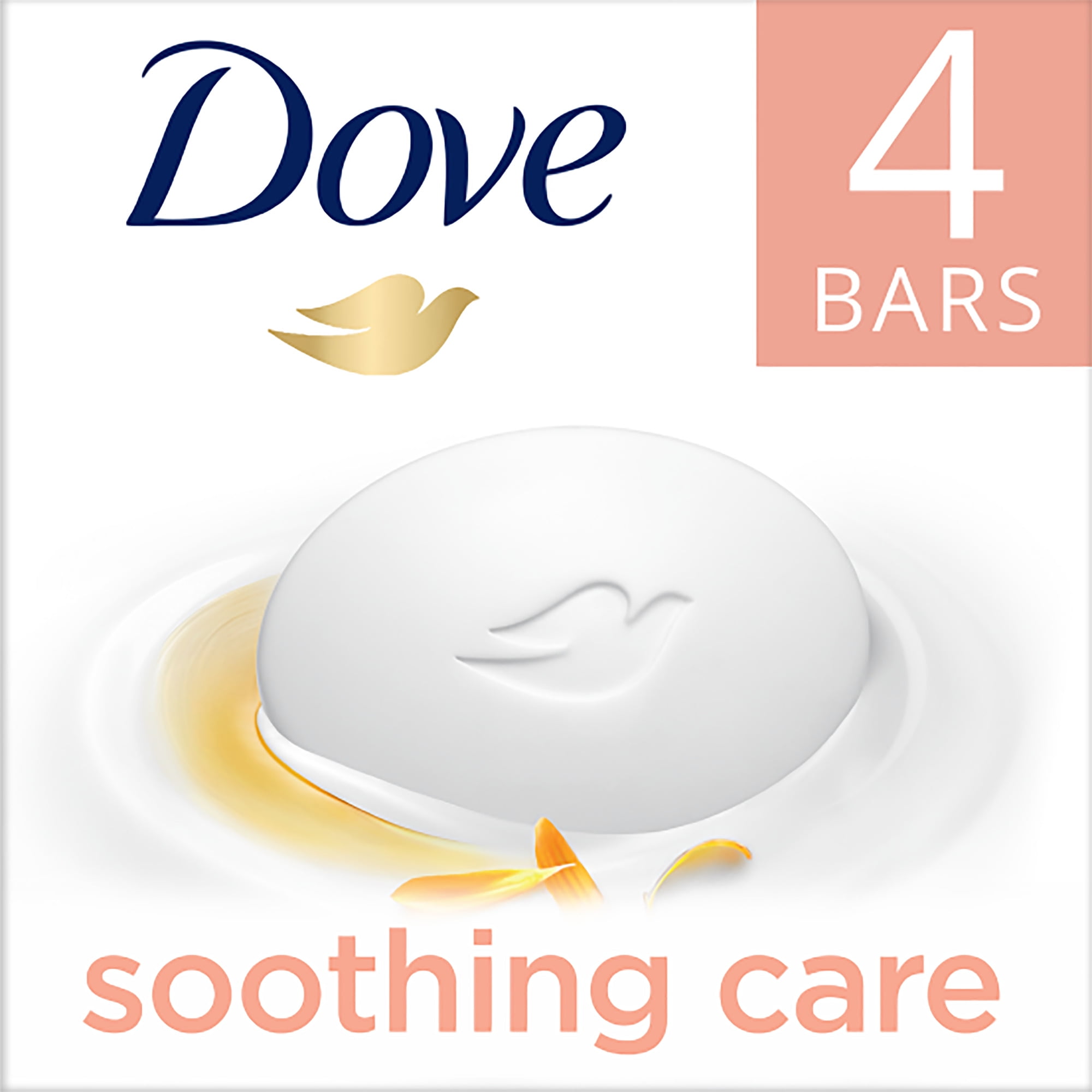Dove Soothing Care Moisturizing Beauty Bar with Calendula Oil, 424 GR