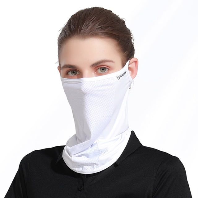 Bufanda facial unisex Mascarilla facial de seda de hielo transpirable Ajustable delgada para golf al aire libre