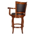 thumbnail image 3 of SAFAVIEH Gitano 46" Bicast Leather Bastool, Walnut/Brown, 3 of 9