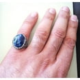 thumbnail image 2 of Sodalite Mans Ring, Natural Blue Sodalite, Unisex Ring, Oxidized Silver Jewelry, 925 Silver Ring, Birthday Gift, Heavy Men Ring, Arabic Design, Ottoman Style Ring, Christmas, Turkey Mens Signet Ring, 2 of 5