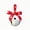 White, variant on Sktrjpolfis Patriotic Iron Bell Ornament, 5.9in Red White Blue with Star Ribbon for Independence Day Door Decor, 1-Pack