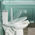 thumbnail image 6 of 21 Inch Tall Toilet for Seniors Elongated Toilet Extra High Toilet Comfort Bowl Height Toilet Seat Height 22", Two-Piece Single Flush 1.28 GPF 12” Rough In,White, Elongated Oval Bowl, 6 of 9
