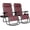 Burgundy, variant on NeoNiches Zero Gravity Recliners Outdoor Adjustable Folding Reclining Lounge Chairs w/Pillows, Cup Holder Trays and Carry Strap for Patio Backyard Beach Navy Blue Set of 2
