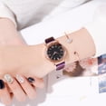 thumbnail image 3 of Reloj de cuarzo informal para mujer con esfera redonda y correa de aleación de moda (púrpura), 3 of 3