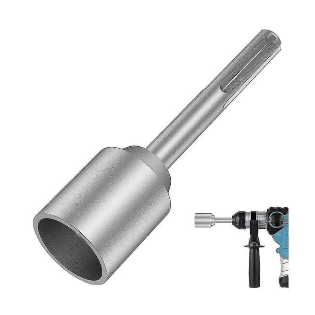 SDS-Max Ground Rod Driver, 45mm Heavy Duty Steel Drill Bit Driver,for RotaryHammer Drill Grounding