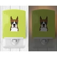 thumbnail image 2 of Caroline's Treasures BB1285CNL Checkerboard Lime Green Boxer Ceramic Night Light, 6x4x3", multicolor, 2 of 2