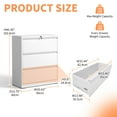 thumbnail image 2 of Metal Lateral  File Cabinet With Drawer&Lock,filing Cabinet For Home Office/Legal/Letter/A4, Home Office Furniture For Hanging File,Space-Saving Wide Storage., 2 of 12