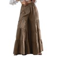 thumbnail image 2 of Joernso Vintage Trousers Skirt Ankle-length Sliced Craft Women Wide Leg Pants Layered Skirt for Outdoor, 2 of 8