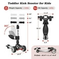 thumbnail image 5 of Sejoy Kids Kick Scooters 3- Wheel Light Up, Toddler Foldable Toy Scooter with Adjustable Removable Seat, Age 3+, Black, 5 of 6