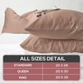 thumbnail image 2 of Superity Linen Pillow Cases Standard Size - Envelope Enclosure - 2 Pack - 100% Soft and Comfortable Premium Cotton - Taupe, 2 of 8