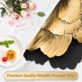 thumbnail image 5 of VCVCOO 15 Inch Round Placemats Set of 4, Gold 3D Hibiscus PVC Table Mats, Non-Slip, Heat & Stain Resistant, Waterproof Wipe Clean Dining Place Mats, 5 of 9