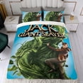 thumbnail image 4 of Jack el Cazador de Gigantes Conjunto de sábanas temático, trío de piezas, cómodo y amigable con la piel, diseño único, regalo de decoración para el hogar para familiares, amigos y fans,140cm *210cm, 4 of 6
