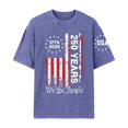 thumbnail image 3 of Kixjoy American Flag Shirts for Men 4th Of July Big and Tall Short Sleeve T Shirt Acid Wash Casual Crewneck Summer Shirts, Blue M, 3 of 4