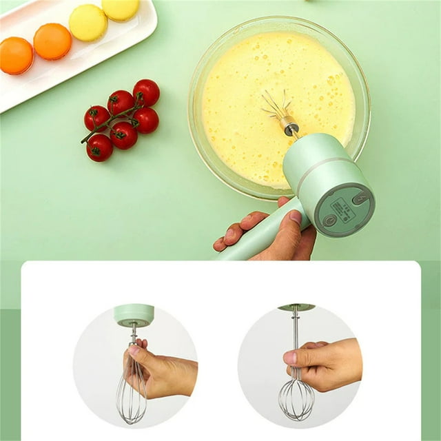 LPSSTORE Mini Electric Egg Beater Electric Hand Mixer 3 Speed Portable Whipped Egg White Baking Tool