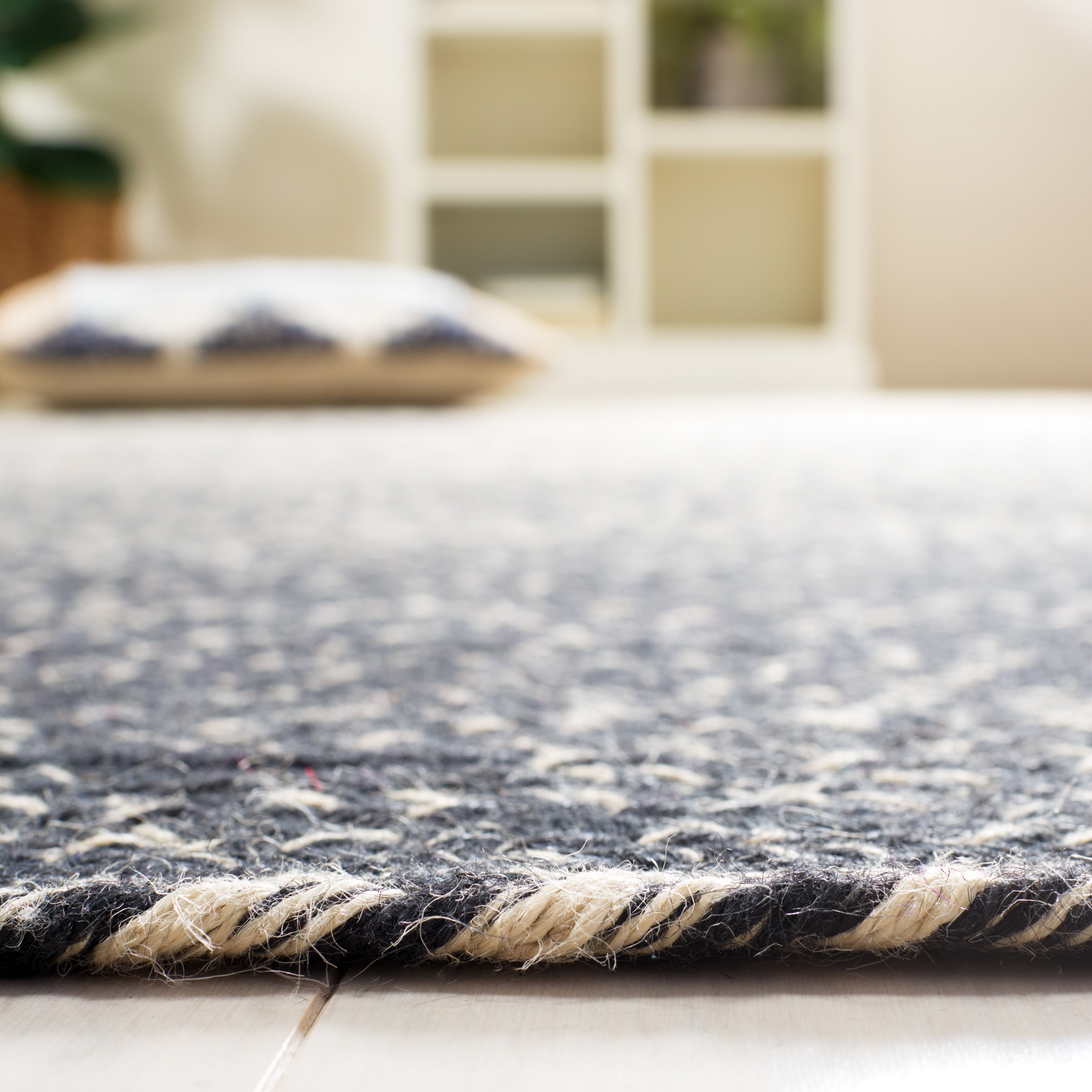 SAFAVIEH Natural Fiber Arda Gradient Area Rug, Natural/Black, 8' x 10'