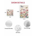 thumbnail image 7 of Pink Flowers Kitchen Dish Towels for Drying Dishes Set of 3, Spring Floral Butterfly Leaves Plants Retro Beige Waffle Weave Microfiber Hand Tea Bathroom Towels Quick Dry & Absorbent Towel 15.7x23.6, 7 of 7